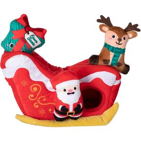 Fringe Studio Plush Dog Toy Burrow Set, Hold On for Deer Life, Hide & Seek Interactive Puzzle Toy, Pet Shop Collection (289240)