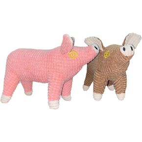 2 Pack Pigs Plush Toys for Dogs, Interactive Dog Toys for Dog Birthday, Squeaky Dog Toys for Gifts, Pink Pig Dog Toys Plush and Brow, Mothers Day Dog Mom Gifts. in Saudi Arabia