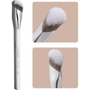Concealer Brush, Under Eye Makeup Small Angled Precision Face Blending Brush, Eye Liquid Cream Foundation Concealer for Dark Circles, Make up Nose Contour Applicator Vegan brochas de maquillaje profesional