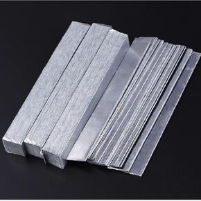 Lead Sheet, Fishing Soft Lead Sheet Strips Thickness 0.023in/0.6mm, Balance Fishing Accessories 4.33in/11cm for Fishing, Plant Anchors/Weights (about 30-33PCS)