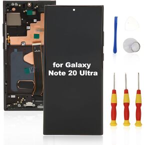 for Samsung Galaxy Note20 Ultra 5G, LCD Display Screen Assembly Replacement for Samsung Note 20 Ultra, Touch Digitizer Screen with Frame Tool Kits