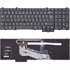 لوحة مفاتيح بديلة متوافقة مع أجهزة الكمبيوتر المحمول Dell Latitude 15 5000 E5540 المزودة بإضاءة خلفية ومؤشر in Kuwait