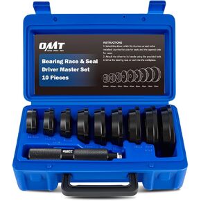 Orion Motor Tech Bearing Press Kit, 10pc Bearing Race and Seal Driver Set with Seal Driver and 9 Bearing Adapters, Seal Installer Bearing Driver Kit for Bearing Installation