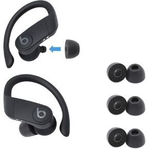 Comply Sport Pro Premium Memory Foam Earphone Tips for Beats Powerbeats Pro, Powerbeats, Flex. Noise Reducing Replacement Earbud Tips, Comfortable, Secure Fit (Assorted, 3 Pairs),Black in Kuwait