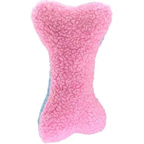 PetSport Shearling Fleece Durable, Super Soft Dog Toy with Squeaker Made for Medium & Large Dogs (Bone)