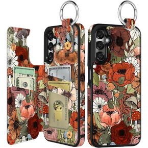 Shorogyt for Samsung Galaxy A25 5G Wallet Case with Card Holder, Designer Cassette Tape Pattern Kickstand Magnetic Clasp Back Flip Folio Leather Phone Cases for Galaxy A25 5G for Women Men Girls