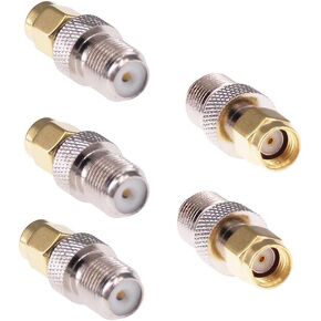 5pcs RP-SMA Male to F Female RF Coax Adapter RPSMA to F Type Coaxial Connector Adapter(F20-5)
