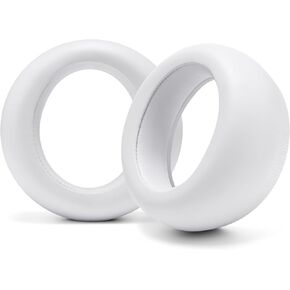 WC PadZ Pulse Elite - Upgraded PU Leather Earpads Compatible with PS5 Pulse Elite by Wicked Cushions | Thicker Cushion & Wider Opening | White