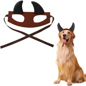 Pet Halloween Hair Accessories for Dogs Cats Devil Horn Headband for Halloween Costumes for Cats Dogs Halloween Cosplay Accessories for Kitten Puppy Christmas Hair Accessories Pets Horns Headband