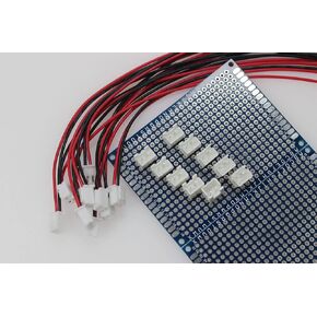 10Sets 26 AWG JST XH 2.54mm 2 Pin Connector Plug Male with 200mm Black Red Terminal Connector Cable Wire and Female Board Connector for