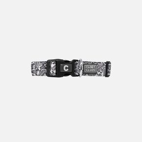 Adjustable Printed Dog Collar, Grey
