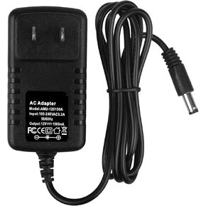 DC 12 Volt 1.5 Amp Power Adapter, 100-240V 50-60Hz AC to DC 12V 1.5A 18W Switching Power Supply Adapter, 5.5mm x 2.5mm Compatible with 5.5x2.1mm Tip Compatible with LED Strip Light Routers etc
