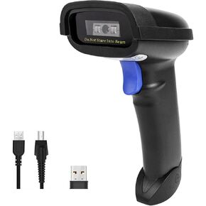 NETUM Bluetooth Barcode Scanner, Compatible with 2.4G Wireless & Bluetooth Function & Wired Connection, Connect Smart Phone, Tablet, PC, CCD Bar Code Reader Work with Windows, Mac,Android, iOS