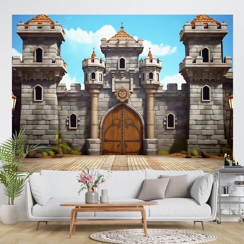 Ticuenicoa 7 × 5ft ديكورات حفلات العصور الوسطى، قلعة العصور الوسطى، خلفية الفارس، ديكورات القلعة، خلفية حائط، حفظة المملكة، ديكورات VBS لمستلزمات الحفلات ذات الطابع القرون الوسطى in Kuwait