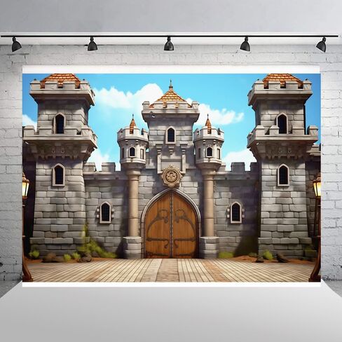 Ticuenicoa 7 × 5ft ديكورات حفلات العصور الوسطى، قلعة العصور الوسطى، خلفية الفارس، ديكورات القلعة، خلفية حائط، حفظة المملكة، ديكورات VBS لمستلزمات الحفلات ذات الطابع القرون الوسطى in Kuwait