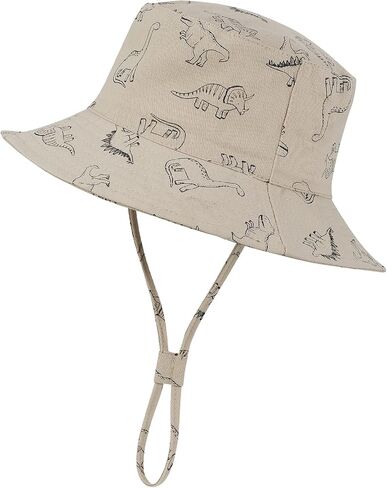 Durio UPF 50+ Baby Sun Hat Wide Brim Toddler Bucket Hats for Boys 0-8 Years | Lightweight Summer Sun Protection for Beach, Park, Travel, School, Daycare, Adjustable Chip Strap, Cotton Plaid Lining in Saudi Arabia
