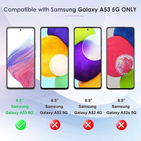 حافظة محفظة MONASAY متوافقة مع هاتف Galaxy A53 5G، [واقي شاشة زجاجي متضمن] [حجب RFID] غطاء هاتف خلوي من الجلد القابل للطي مع حامل بطاقة الائتمان، بني in Kuwait