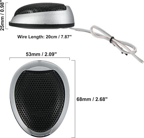 ACROPIX Car Auto Speaker High Frequency Stereo Tweeters - Pack of 2 Silver Tone in Saudi Arabia