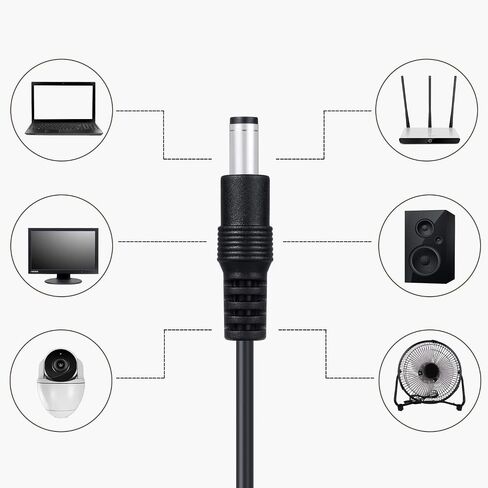 8 موصلات محول USB إلى كابل طاقة تيار مستمر ومحول USB 5 فولت إلى تيار مستمر 12 فولت كابل طاقة محول الجهد الكهربي، للكاميرا، مصباح المكتب، مكبرات الصوت، إلخ in Saudi Arabia