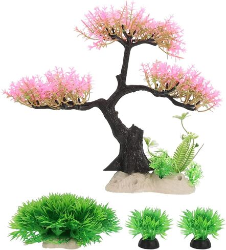 1 Set Aquarium Decoration Fish Tank Decorations Fish Tank Grass Fish Tank Aquarium Grass Aquarium Decor Silicone Kit Planta Artificial Aquarium Fake Plant Gravel Glass Purple Resin in Saudi Arabia