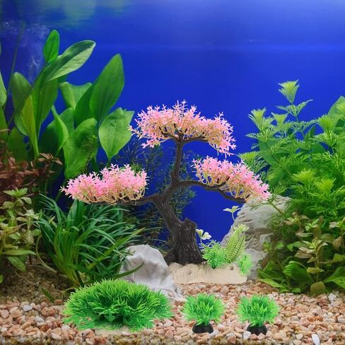 1 Set Aquarium Decoration Fish Tank Decorations Fish Tank Grass Fish Tank Aquarium Grass Aquarium Decor Silicone Kit Planta Artificial Aquarium Fake Plant Gravel Glass Purple Resin in Saudi Arabia