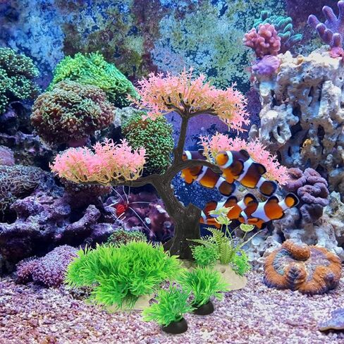 1 Set Aquarium Decoration Fish Tank Decorations Fish Tank Grass Fish Tank Aquarium Grass Aquarium Decor Silicone Kit Planta Artificial Aquarium Fake Plant Gravel Glass Purple Resin in Saudi Arabia
