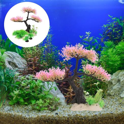 1 Set Aquarium Decoration Fish Tank Decorations Fish Tank Grass Fish Tank Aquarium Grass Aquarium Decor Silicone Kit Planta Artificial Aquarium Fake Plant Gravel Glass Purple Resin in Saudi Arabia