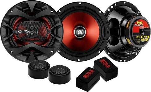 2) BOSS CH6CK 6.5 بوصة 350 وات نظام مكبرات صوت السيارة ثنائي الاتجاه ستيريو أحمر (متجدد) in Saudi Arabia