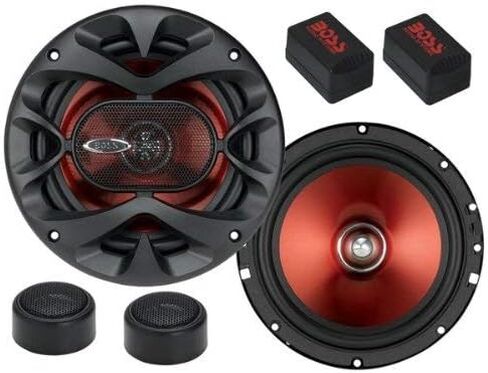 2) BOSS CH6CK 6.5 بوصة 350 وات نظام مكبرات صوت السيارة ثنائي الاتجاه ستيريو أحمر (متجدد) in Saudi Arabia