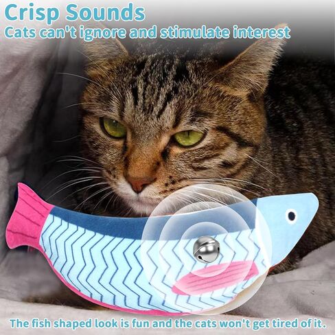 Catnip Cat Toys Fish, Interactive Kitten Exercise Kicker Toys for Snuggling Chewing Play, Safe and Durable for Cats of All Ages and Breeds in Saudi Arabia