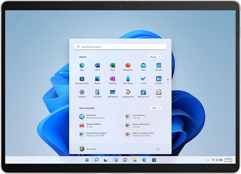 Surface Pro X 13-inch Touchscreen 128GB SSD - Microsoft SQ1-8GB RAM (Wi-Fi + Cellular 4G LTE, Windows 11 Home, Platinum) E4K-00001 Newest Version 2021 (Renewed) in Saudi Arabia