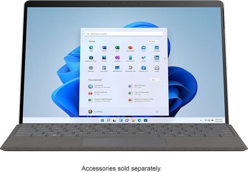 Surface Pro X 13-inch Touchscreen 128GB SSD - Microsoft SQ1-8GB RAM (Wi-Fi + Cellular 4G LTE, Windows 11 Home, Platinum) E4K-00001 Newest Version 2021 (Renewed) in Saudi Arabia