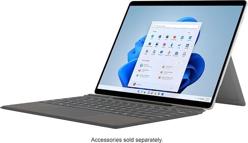 Surface Pro X 13-inch Touchscreen 128GB SSD - Microsoft SQ1-8GB RAM (Wi-Fi + Cellular 4G LTE, Windows 11 Home, Platinum) E4K-00001 Newest Version 2021 (Renewed) in Saudi Arabia