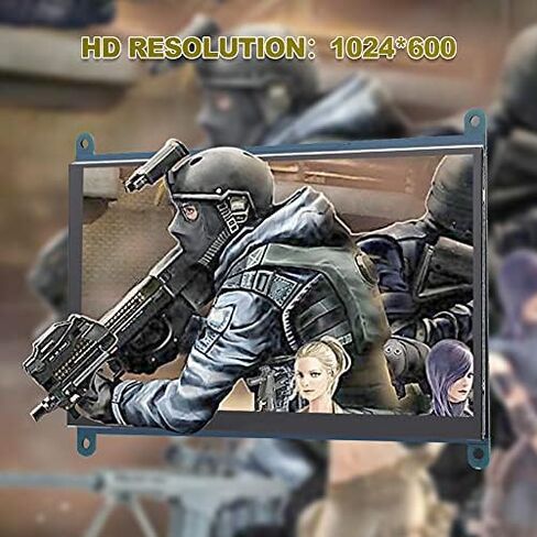 شاشة لمس عالية الدقة 7 بوصة من Pavv، شاشة عرض سعوية HDMI 1024x600 لجيل التوت 1 2 3، شاشة الكمبيوتر تدعم نظام التشغيل Windows 7 8 10 in Kuwait