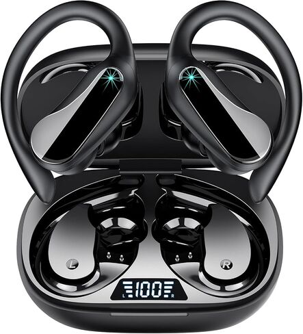 Bluetooth Headphones True Wireless Earbuds 60H Playback LED Power Display Earphones with Wireless Charging Case IPX7 Waterproof in-Ear Earbuds with Mic for TV Smart Phone Computer Laptop Sports in Saudi Arabia
