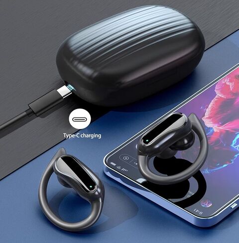 Bluetooth Headphones True Wireless Earbuds 60H Playback LED Power Display Earphones with Wireless Charging Case IPX7 Waterproof in-Ear Earbuds with Mic for TV Smart Phone Computer Laptop Sports in Saudi Arabia