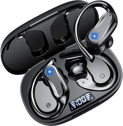 Bluetooth Headphones True Wireless Earbuds 60H Playback LED Power Display Earphones with Wireless Charging Case IPX7 Waterproof in-Ear Earbuds with Mic for TV Smart Phone Computer Laptop Sports in Saudi Arabia