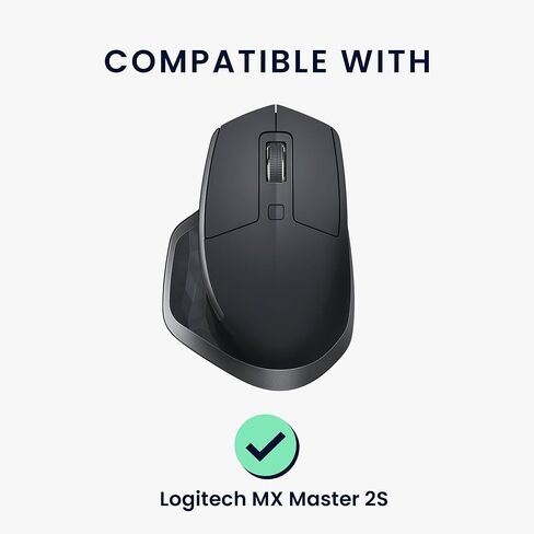 kwmobile Mouse Feet Replacement Compatible with Logitech MX Master 2S Computer Mouse Skates Sticker - Black in Saudi Arabia