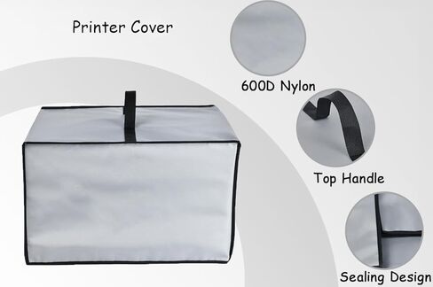 Printer Cover Anti-Static Heavy Duty Waterproof Printer Protective Cover Case for Epson EcoTank ET-2800 Wireless Color All-in-One Printer/Epson EcoTank ET-2850/ET-2400 Wireless Printer (Black) in Kuwait
