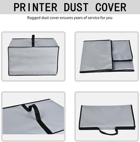 Printer Cover Anti-Static Heavy Duty Waterproof Printer Protective Cover Case for Epson EcoTank ET-2800 Wireless Color All-in-One Printer/Epson EcoTank ET-2850/ET-2400 Wireless Printer (Black) in Kuwait