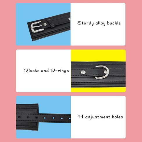 Collar For Women Collar And Leash Set Women An Collar And Leash Leather Choker Collars Detachable Leash Chain Durable Leather Collar With Alloy Buckle Black in Saudi Arabia