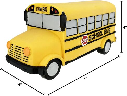 Multipet Latex School Bus Squeaking Dog Toy, 7 Inches in Saudi Arabia