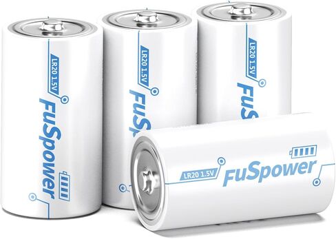D Cell Batteries LR20 D Size 1.5V Alkaline Battery with Long-Lasting Power for Flashlight Clock Lantern (4 Count (Pack of 1)) in Saudi Arabia