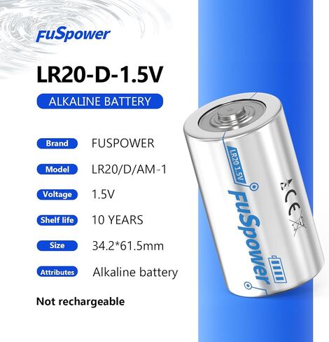 D Cell Batteries LR20 D Size 1.5V Alkaline Battery with Long-Lasting Power for Flashlight Clock Lantern (4 Count (Pack of 1)) in Saudi Arabia