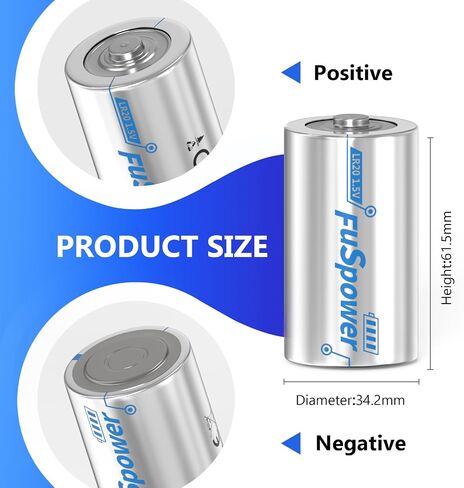 D Cell Batteries LR20 D Size 1.5V Alkaline Battery with Long-Lasting Power for Flashlight Clock Lantern (4 Count (Pack of 1)) in Saudi Arabia
