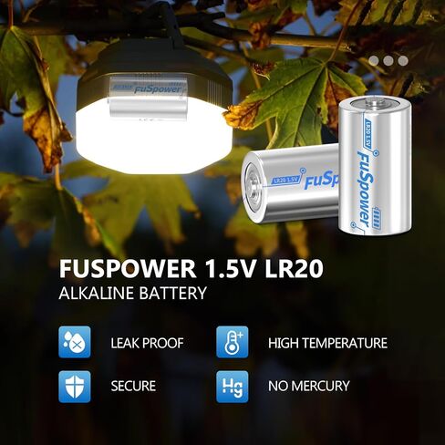 D Cell Batteries LR20 D Size 1.5V Alkaline Battery with Long-Lasting Power for Flashlight Clock Lantern (4 Count (Pack of 1)) in Saudi Arabia