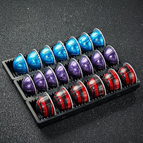 Coffee Pod Drawer Organizer for Vertuo Capsule,Coffee Capsule Storage Tray,Magnetic Connect Black-3Pack in Saudi Arabia