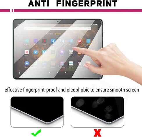 واقي شاشة من الزجاج المقسى مكون من عبوتين لجهاز Amazon Fire HD 10/Fire HD 10 Plus الجديد تمامًا مقاس 10.1 بوصة (الجيل الثالث عشر إلى الحادي عشر، إصدار 2023-2021) in Kuwait