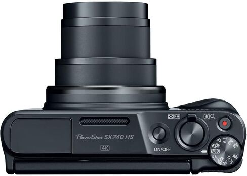 PowerShot SX740 Digital Camera w/40x Optical Zoom, Wi-Fi, NFC, Bluetooth Enabled w/Sunshine Basic Accessories Bundle (Black) (Renewed) in Saudi Arabia
