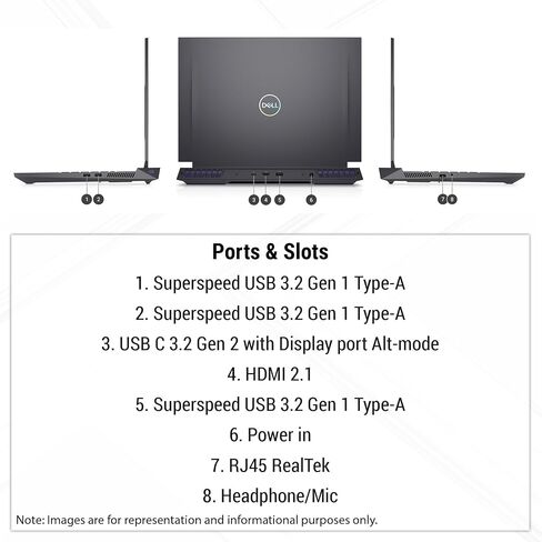 Dell G16 7630 Gaming Laptop, Intel i7-13650HX, 32 GB DDR5 Ram, 2 TB PCle SSD, 16" QHD+ (2560x1600), Nvidia Geforce RTX 4060, W11 Home in Saudi Arabia